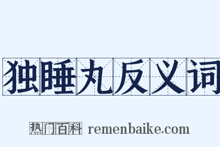 独睡丸反义词是什么意思的图片